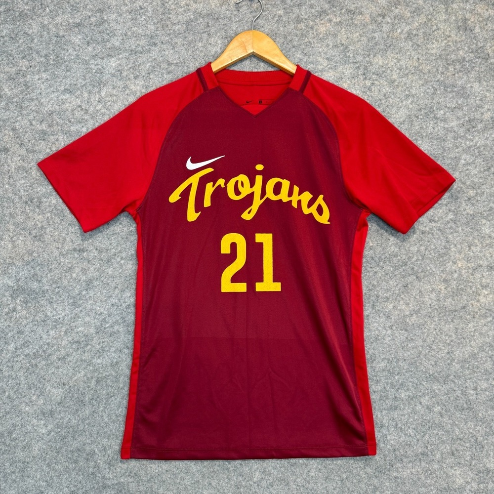 NIke USC Trojans Soccer Jersey Adult Small #21 Red Futbol College School